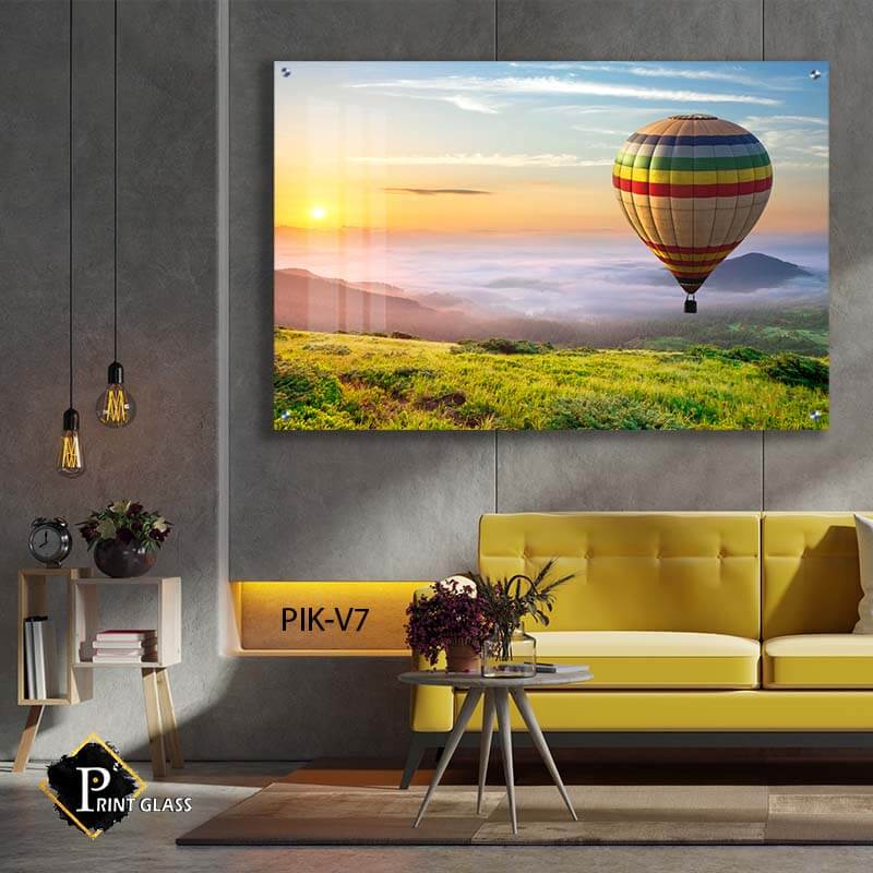 תמונה לסלון או לחדר שינה מזכוכית של סוס ציורי שחור