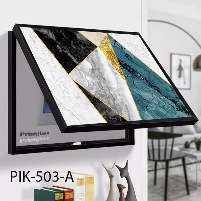 כיסוי ארון חשמל ותקשורת בעל הדפסה על זכוכית של אבסטרקט שיש