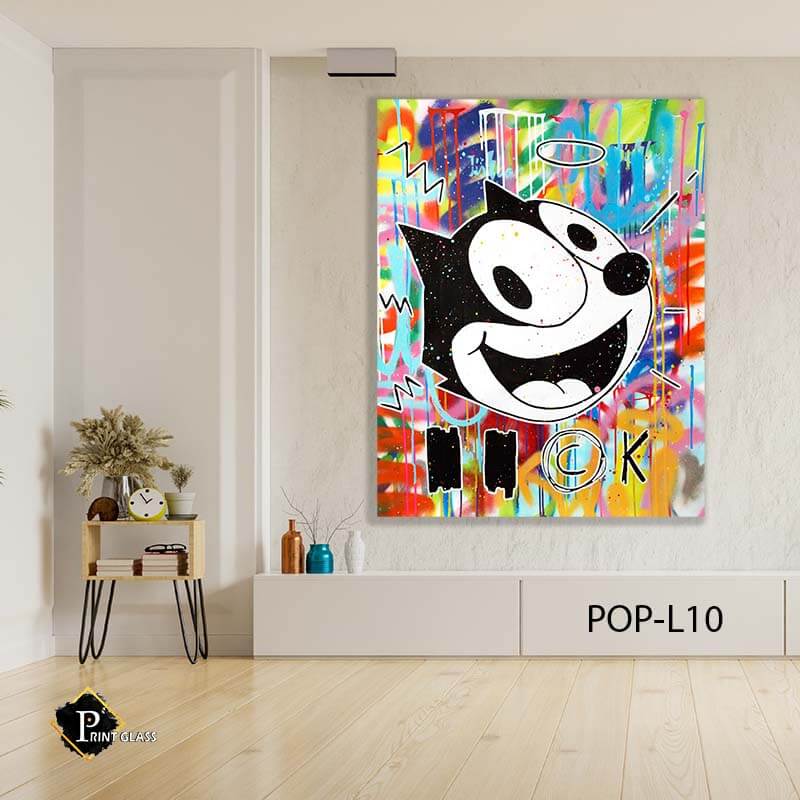 תמונה לסלון או חדר שינה מזכוכית של פופארט פליקס החתול