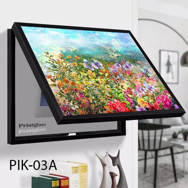 כיסוי ארון חשמל ותקשורת בעל הדפסה על זכוכית של פריחת אביבית