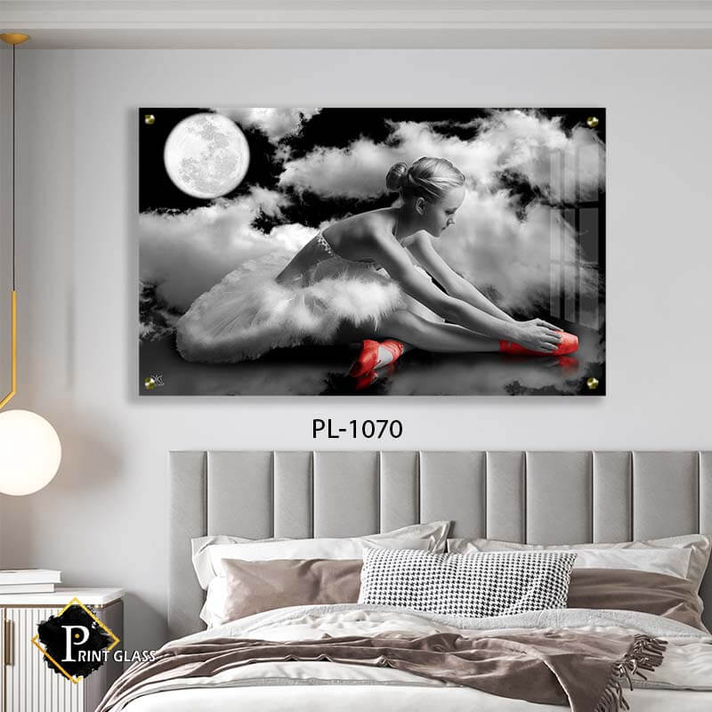 תמונה לחדר שינה מזכוכית של רקדנית בלט