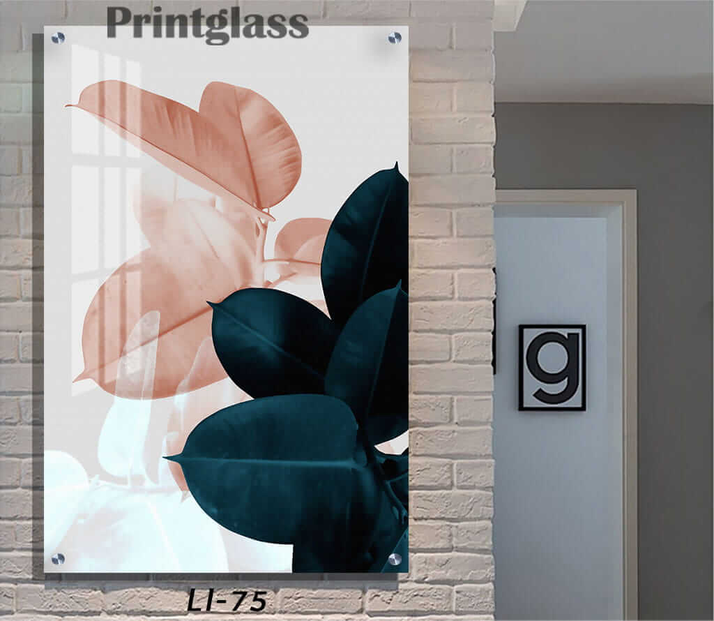 תמונה לסלון או לפינת אוכל מזכוכית של עלי כותרת שחורים