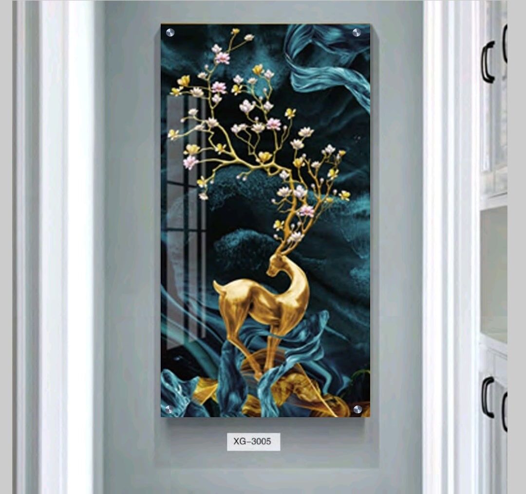 אייל זהב פורח - תמונת זכוכית לסלון או לפינת האוכל