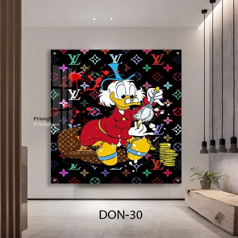 תמונה לחדר שינה של מר קמצוץ עם רקע של לואי ויטון