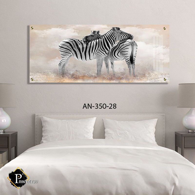 תמונה זוג זברות מתחבקות לחדר שינה