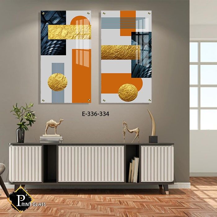 צורות גאומטריות - תמונות לסלון - תמונות זכוכית