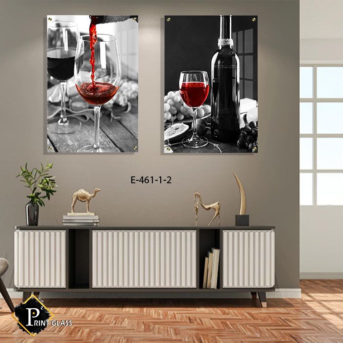 כוסות יין - תמונות לסלון - תמונות זכוכית