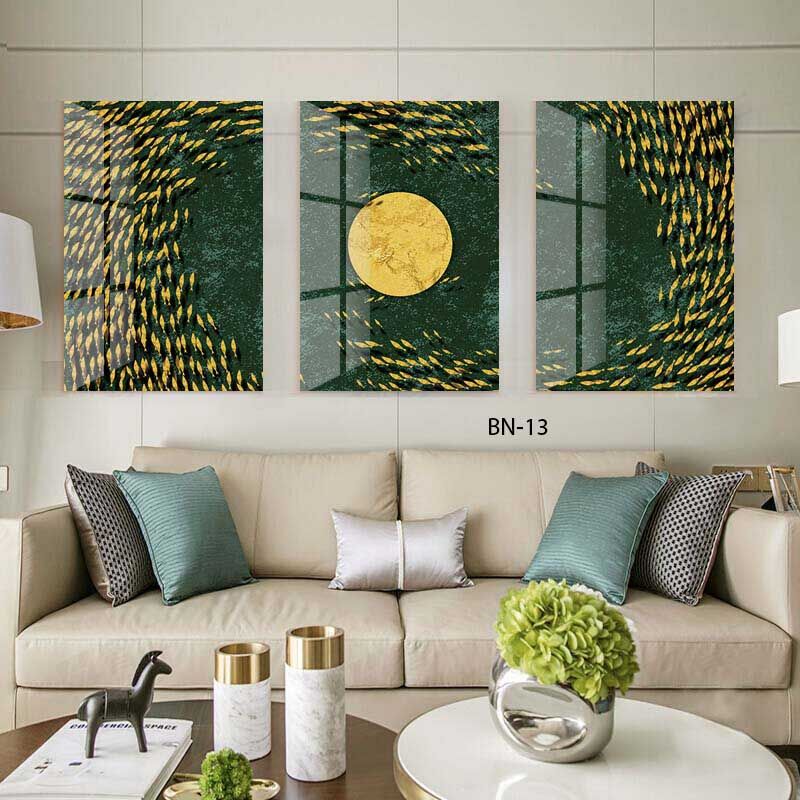 דגי זהב מסתובבים - תמונות על זכוכית לסלון או לפינת האוכל