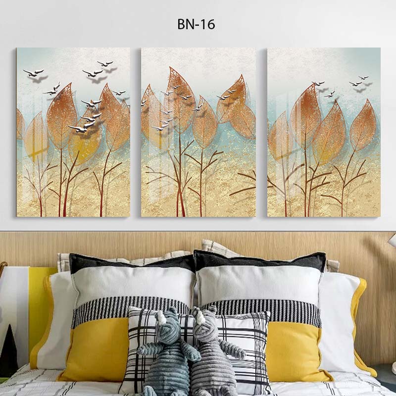 עצים מזהב - תמונות על זכוכית לסלון או לפינת האוכל