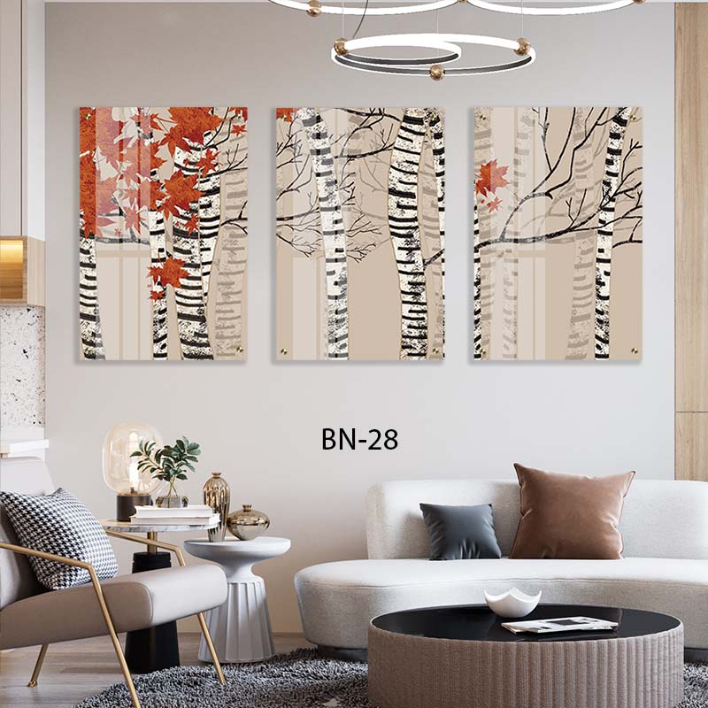 עצים בסתיו - תמונות על זכוכית לסלון או לפינת האוכל