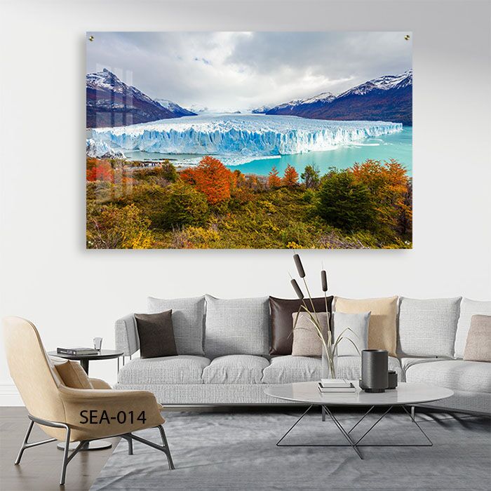 אגם הקרח - תמונת זכוכית לסלון ולמשרד