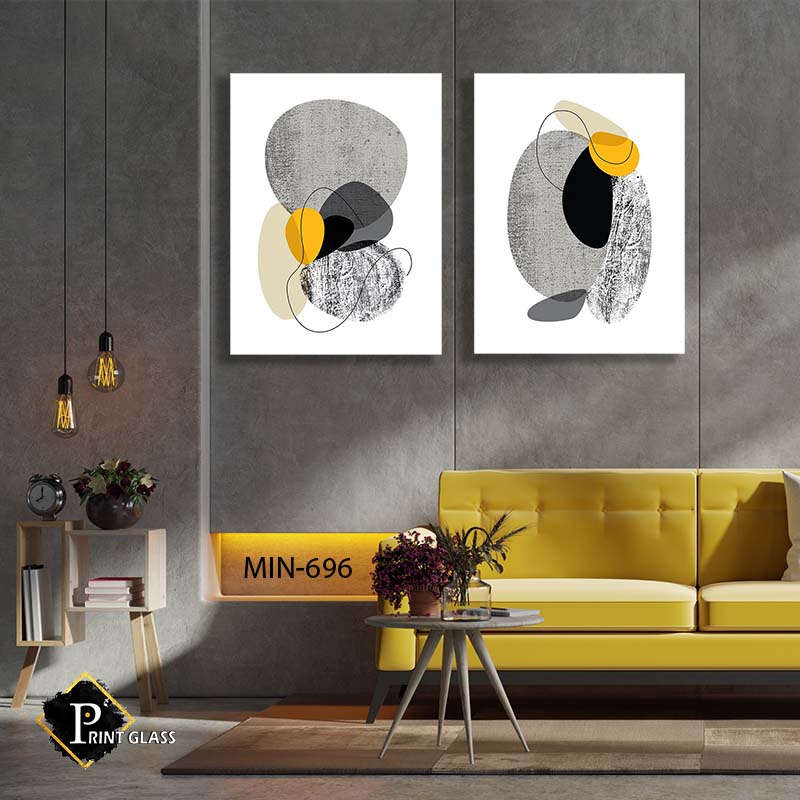 מינימליסטי רקע לבן - תמונת זכוכית לסלון או לפינת האוכל