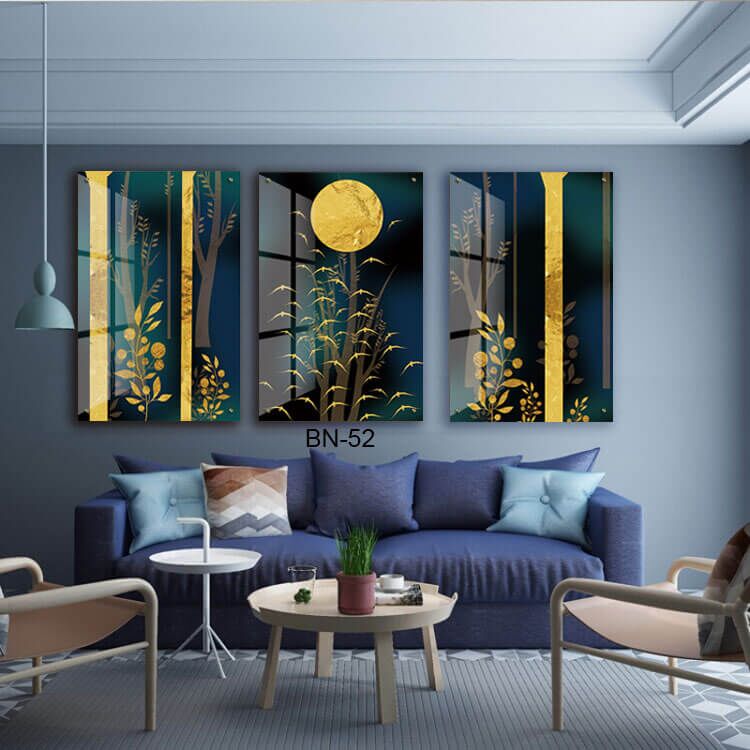 תמונות לפינת האוכל מזכוכית של ציפורים עפים בלילה