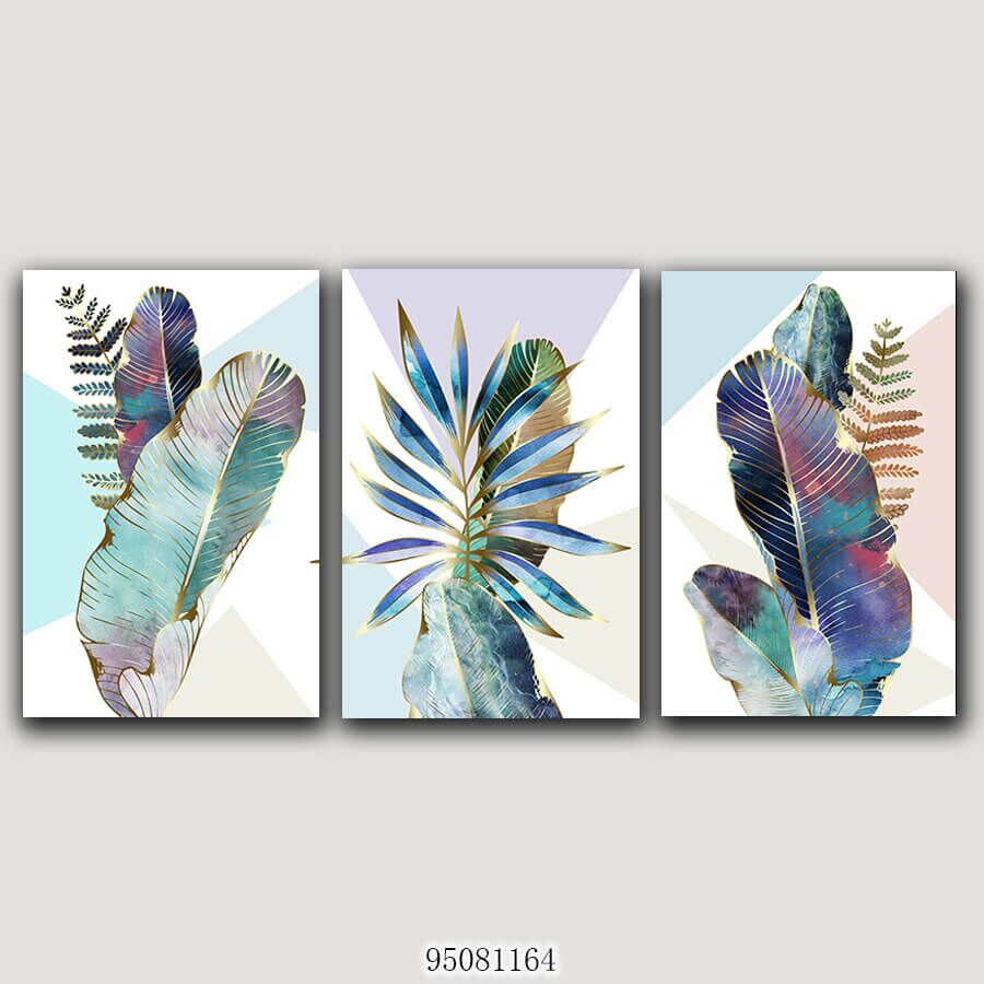 תמונות מחולקת לסלון של עלים צבעוניות