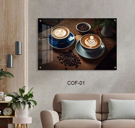 תמונה למטבח מודרני מזכוכית של כוסות קפה