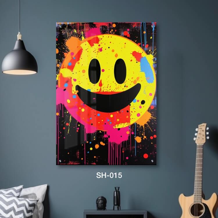 תמונה מגניבה לשירותים מזכוכית של סמיילי