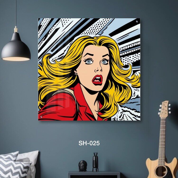 תמונת זכוכית מגניבה לחדר שינה של אישה