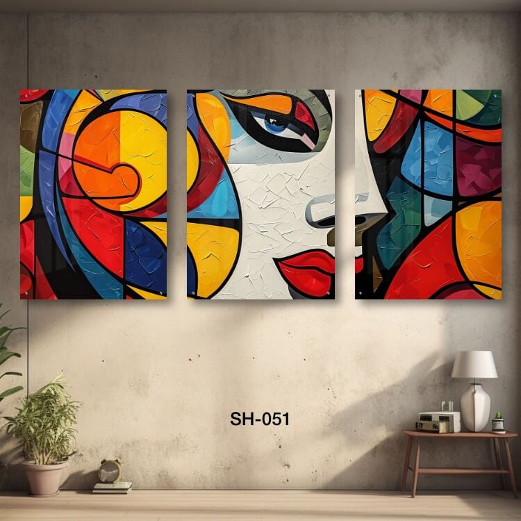 שלישית תמונות לסלון בסגנון אומנותי