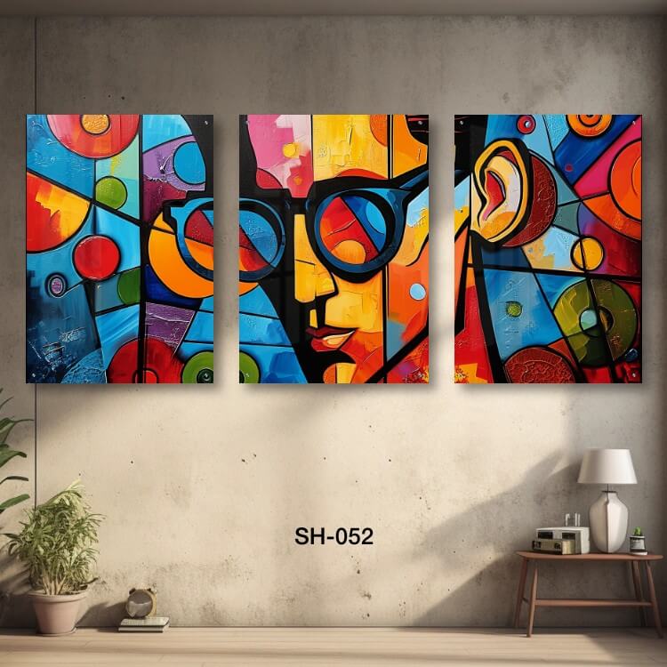 תמונות לסלון בחלקים בסגנון צורני