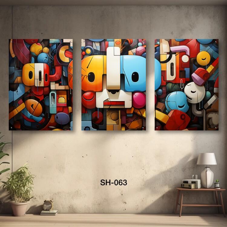 שלישיית תמונות מגניבות של דמויות מצוירות