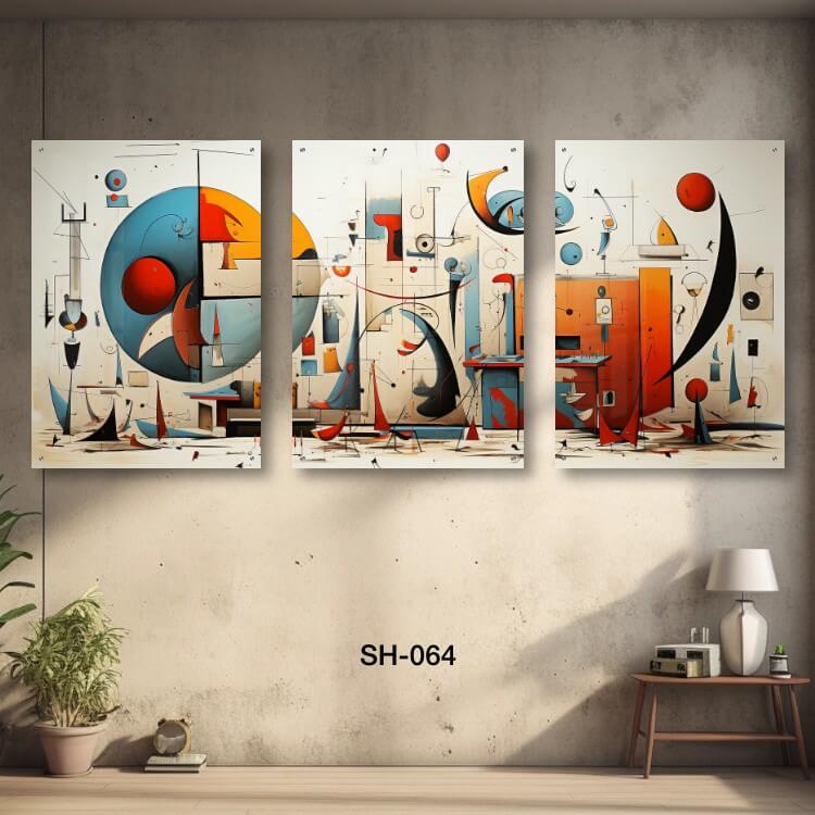 תמונות מחולקות לסלון בסגנון גאומטרי