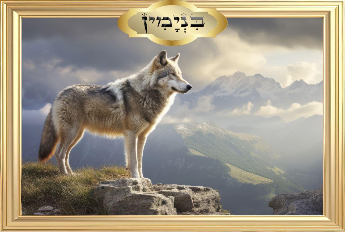 שבט בנימין שלט זכוכית לבית כנסת