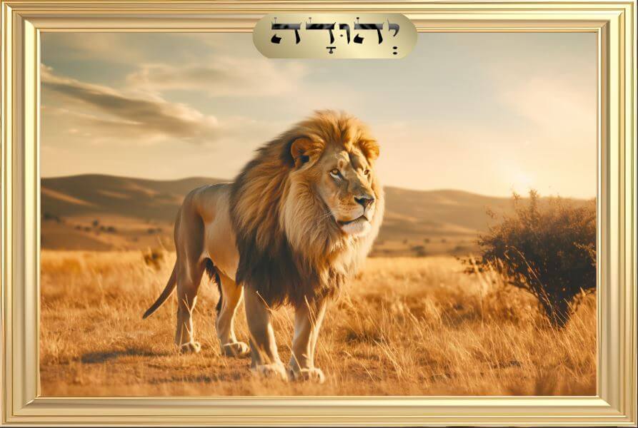 שבט יהודה שלט לבית כנסת מזכוכית