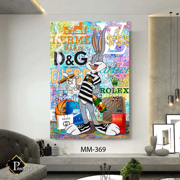 תמונה לחדר השינה של באגס באני צבעוני