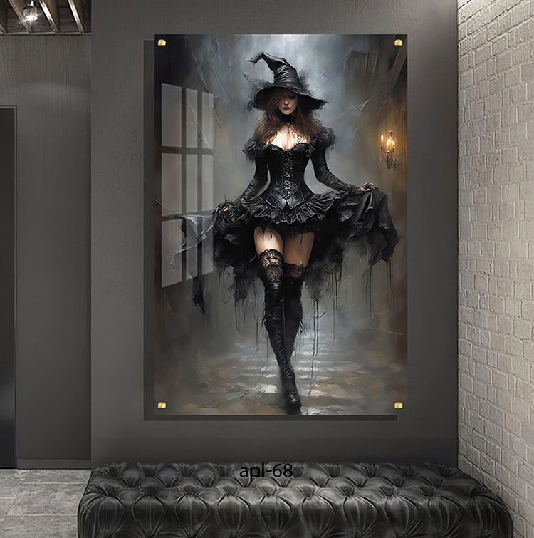 תמונת זכוכית לחדר השינה אשת האופל