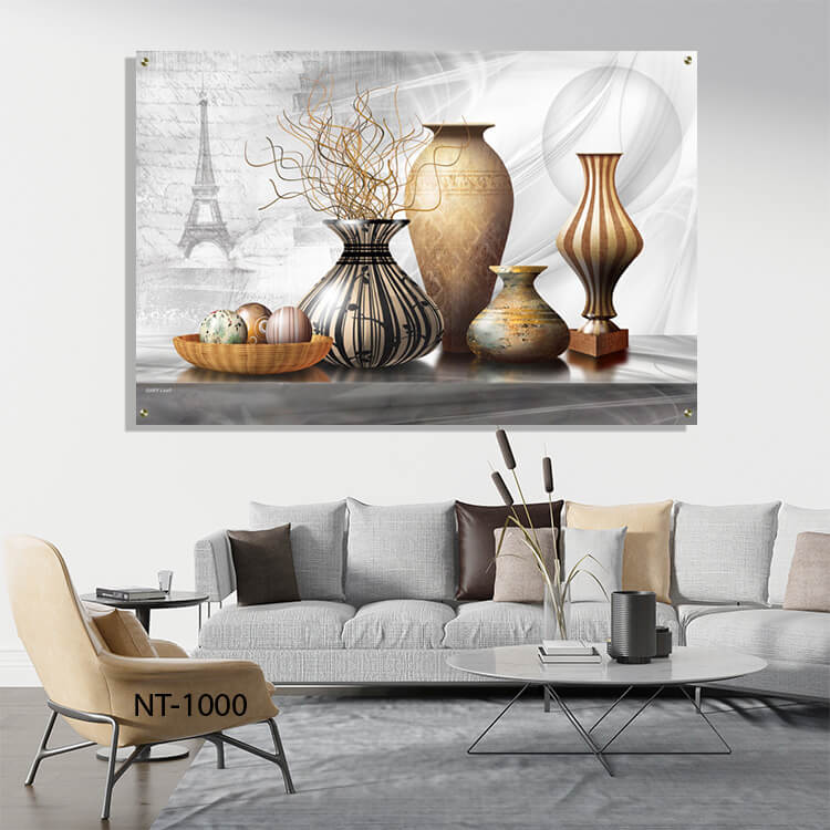 תמונת זכוכית לסלון אגרטלים אירופאים