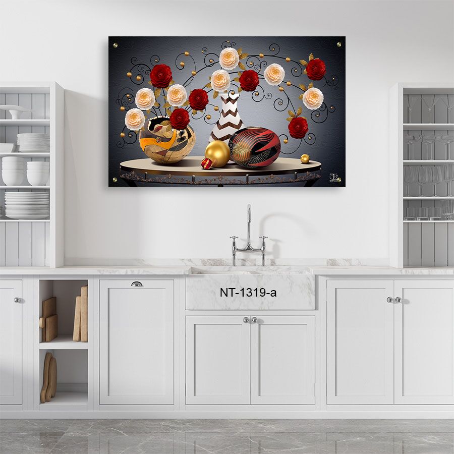 תמונה למטבח פרחי ורדים