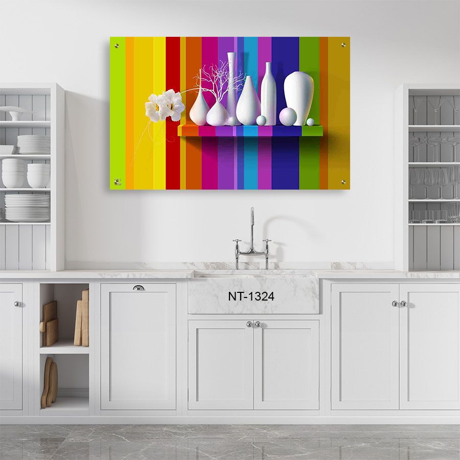 תמונה למטבח אגרטלים רקע צבעוני