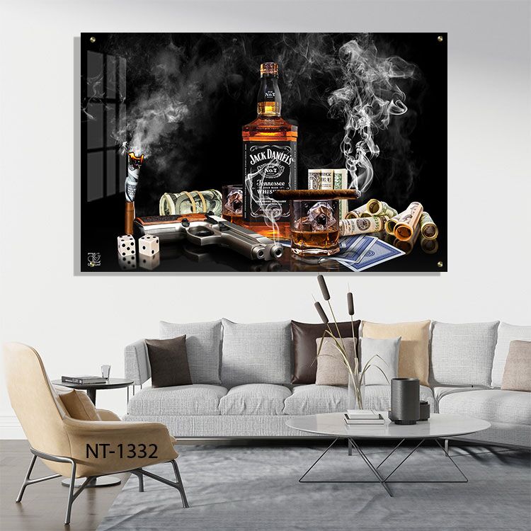 תמונה לסלון של סטיילגנגסטר עם וויסקי וסיגר