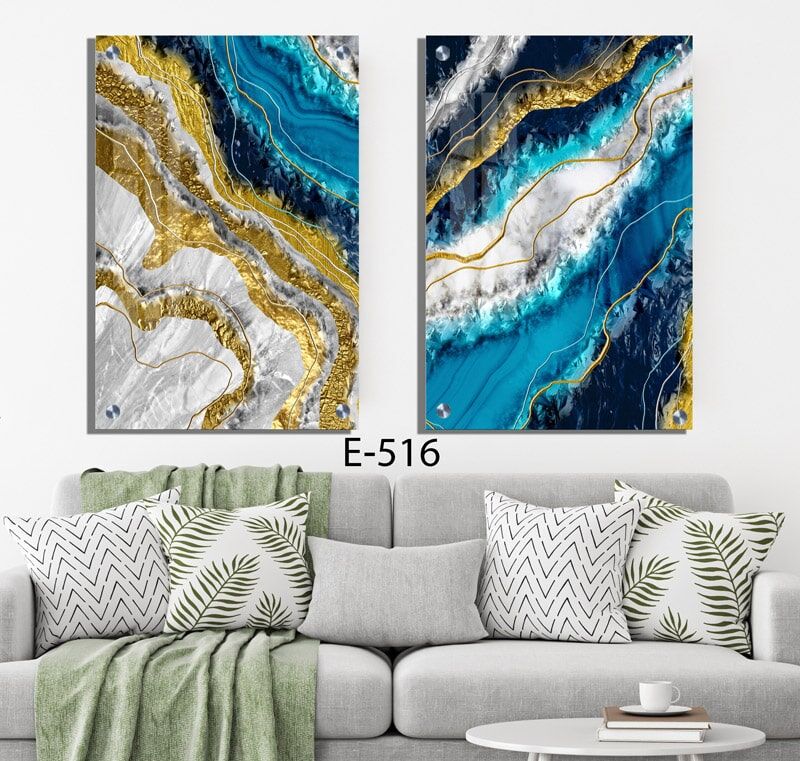 זוג תמונות קנבס אבן בזלת