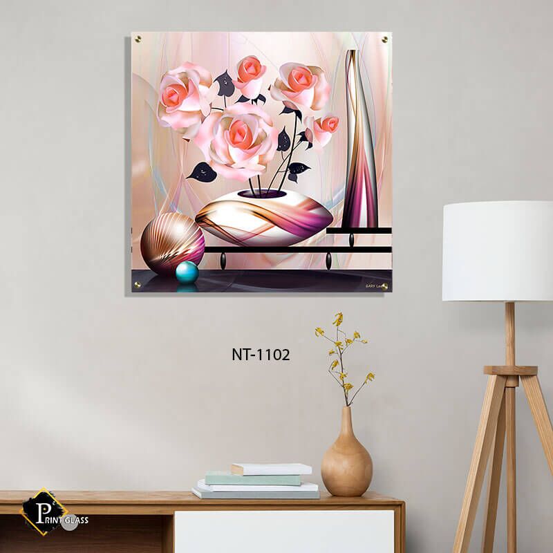 תמונה לפינת אוכל ורדים ורודים