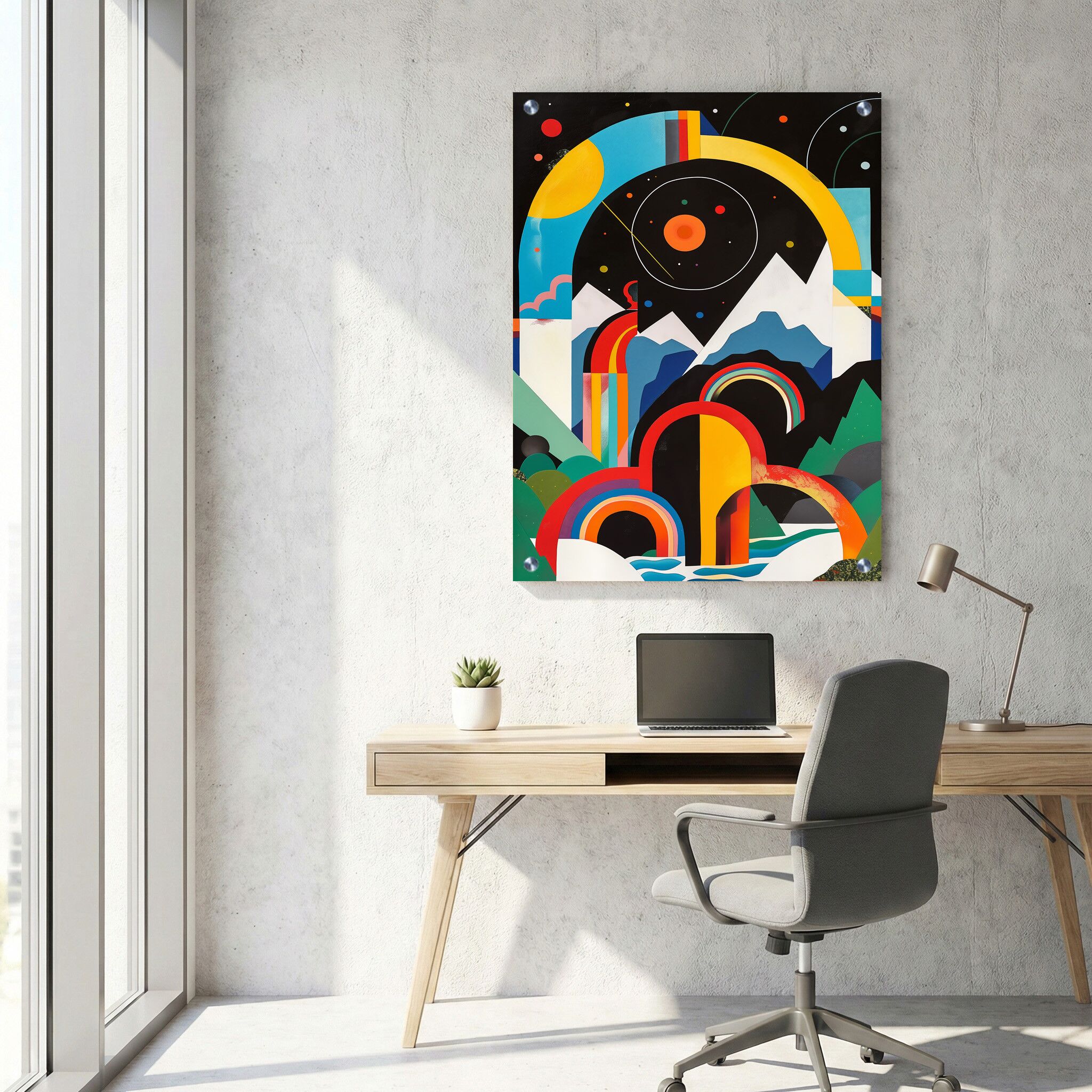 תמונת זכוכית למשרד - AU-014